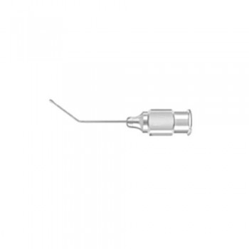 Lasek Alcohol Cannula Delicate Olive Shaped Tip Stainless Steel, Gauge 25